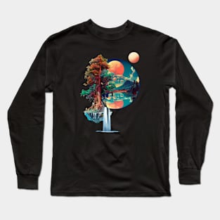 Redwood Tree by the Lake Long Sleeve T-Shirt